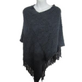 Knitted Acrylic Wholesale Poncho for Women